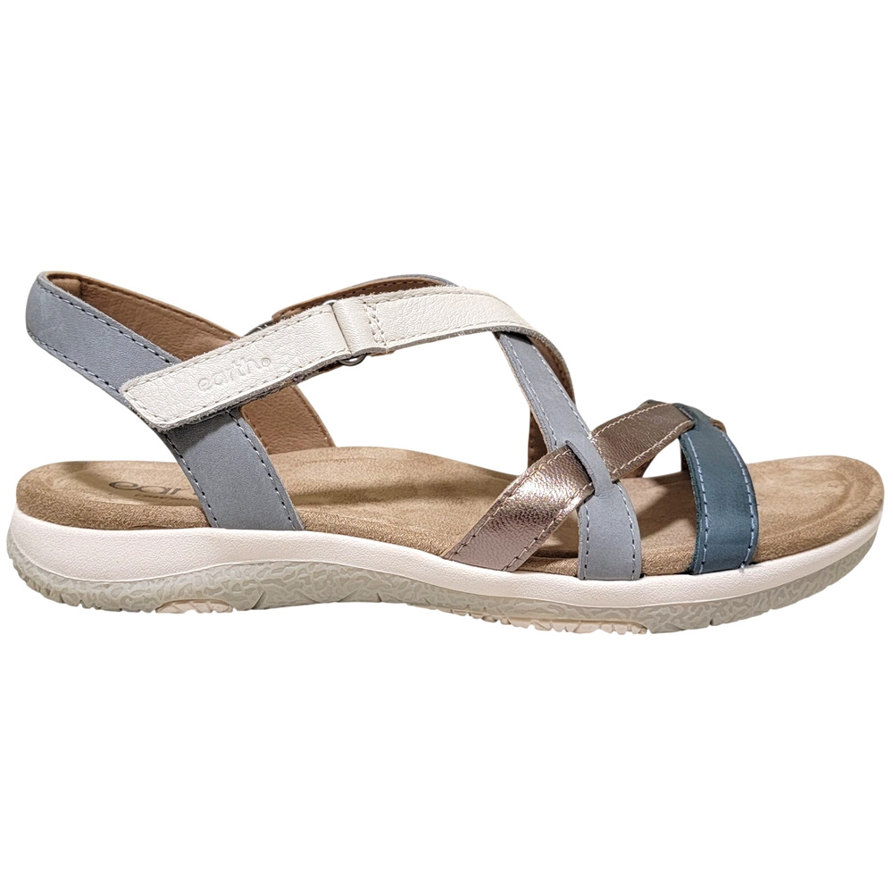 Earth Women Slingback Strappy Sport Sandals Sterling Size US 8.5M Turquoise/Grey - Picture 3 of 6